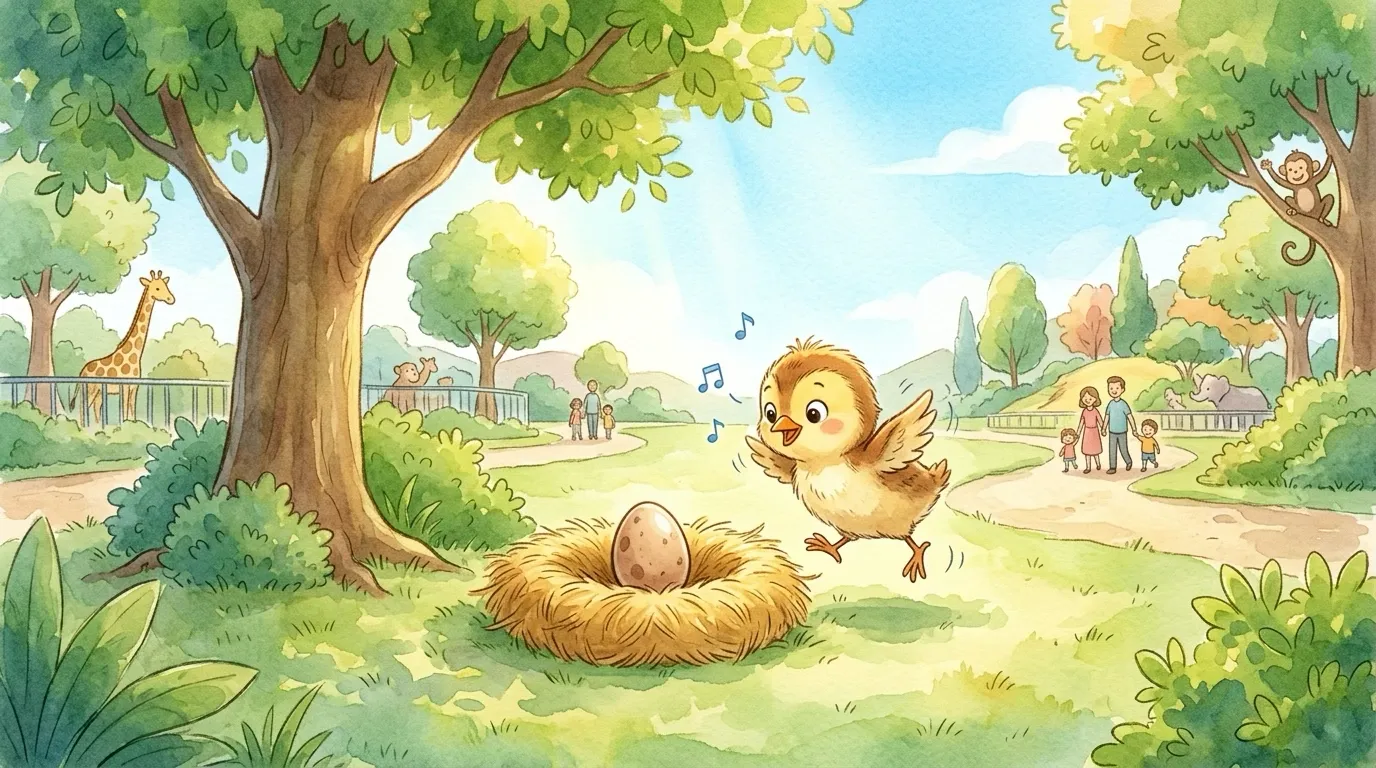 But Quill could not wait one more minute. "Hatch now! Please hatch NOW!" he chirped, hopping all around the egg.